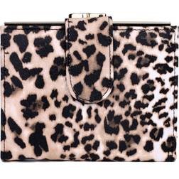 Buxton Buxton Women s Leopard Vegan Leather Lexington Wallet Black