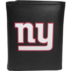 Siskiyou FLTR090 Male NFL New York Giants Leather Tri-fold Logo Large Wallet