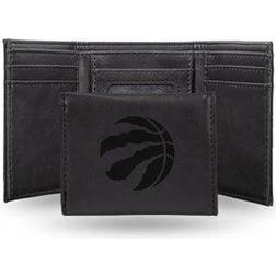 Rico Toronto Raptors Laser Engraved Black Trifold Wallet