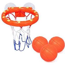 Zoordo Bath Toys Bathtub Basketball Hoop Balls Set For Toddlers Kids With Strong Suction Cup Easy To Install Fun Games Gifts In Bathroom 3 Balls Included