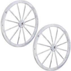 DSL-929-2PK Set of 2 Indoor/Outdoor Wooden Wagon Wheels 29"