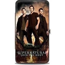 Buckle-Down Wallet Hinged Dean Sam Castiel Standing Pose Supernatural Join The Hunt Vegan