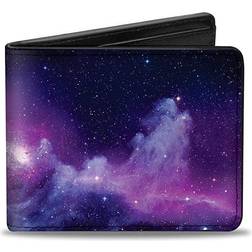 mens Buckle-down Pu Bifold - Galaxy Purple/Pinks Bi Fold Wallet Multicolor