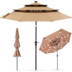 Best Choice Products 10ft 3-Tier Solar Patio Umbrella