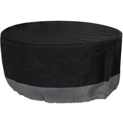 Sunnydaze Decor 30 in. Gray/Black Round 2-Tone Fire Pit Cover, Gray