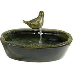 Sunnydaze Outdoor Solar Powered Glazed Ceramic Dove Fountain