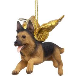 Design Toscano 3 Honor the Pooch German Shepherd Holiday Dog Angel Ornament Figurine