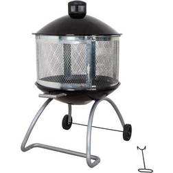 Accents Wheeled Wood Fire Pit 28"