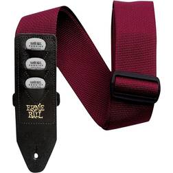 Ernie Ball Burgundy Pickolder Polypro Strap