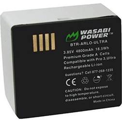 wasabi power battery for arlo pro 3, pro 4, ultra, ultra 2 (vma5400)