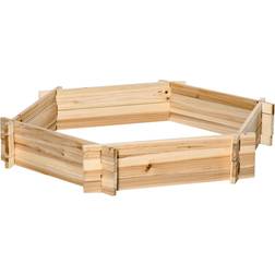 OutSunny 39 W Natural Wood Raised Garden Bed