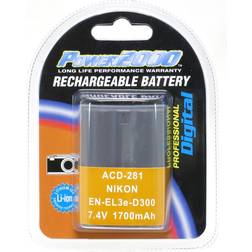 Power2000 EN-EL3E 7.4V 1700mAh Rechargeable Lithium-Ion Battery for Nikon Camera