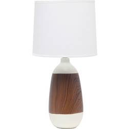 Simple Designs Ceramic Oblong Table Lamp