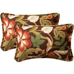 Pillow Perfect Set of 2 Coventry Complete Decoration Pillows Red, Green, White, Brown