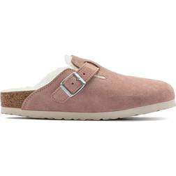 Birkenstock Boston Shearling Suede Leather - Pink Clay