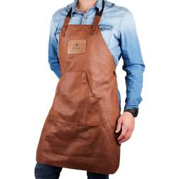 Name Engraving Apron Brown