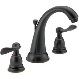 Delta Windemere 8 Widespread 2-Handle Faucet with Drain Brown