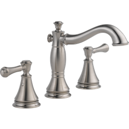 Delta Cassidy 8 Widespread 2-Handle Faucet with Drain Gray