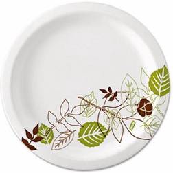 Dixie Ultralux Pathways Paper Plates, 6.875' Green/Burg, 500 Plates (DIX UX7WS)