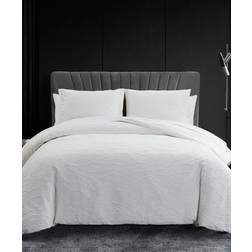 Vera Wang Abstract Crinkle Duvet Cover White (233.7x223.5cm)