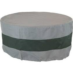 Sunnydaze Decor 40 in. Gray/Green Stripe Round 2-Tone Fire Pit Cover