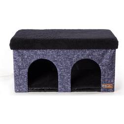 K and H Pet Products 12 24 12 in. Classy Navy Thermo-Kitty Duplex 4W