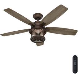 Hunter Coral Bay Weathered Copper Ceiling Fan with Light Kit