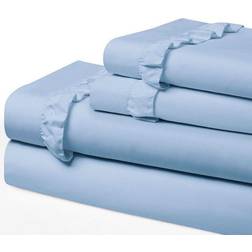 Swift Home Luxurious Stylish Silky 4 Bed Sheet Blue