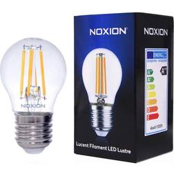 Noxion Lucent Lustre LED E27 Kugle filament klar 4.5W 470lm 827 ekstra varm hvid dæmpbar erstatter 40W