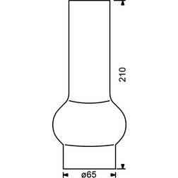 Delite Borosilikat Brænderglas Brænderglas 20''' Ø65x210