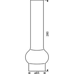 Delite Borosilikat Brænderglas Brænderglas 20''' Ø65x280