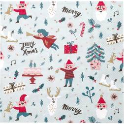 Scandinavian Green Red Christmas Paper Napkins x 20 with Xmas Icons