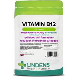 Lindens Vitamin B-12 Methylcobalamin 100 Tabs 1000mcg