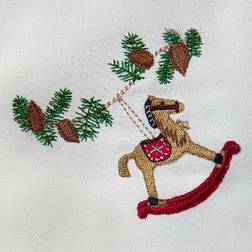 Langkilde & Søn Juleserviet med gyngehest Stofserviet