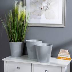 Wham Set Of 4 Grey 21Cm Round Studio Planter