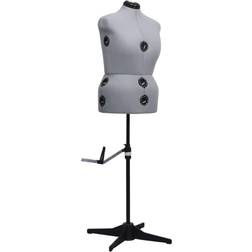 vidaXL Manichino Femminile Regolabile Grigio Taglia L 44-50