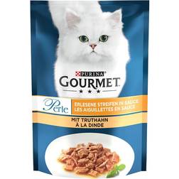Gourmet Megapack: 52x85g Perle Truthahn Katzenfutter nass