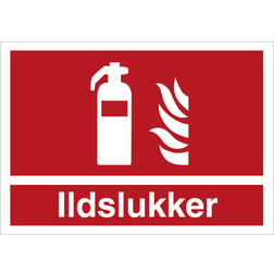 Brandskilt Ildslukker Plast A6 105