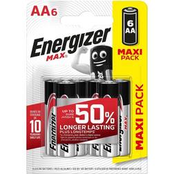 Energizer Alkaline Batteri AA 1.5 V DC 6-Blister