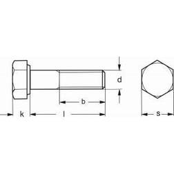 S&P M 16X140 ISO 4014 SFA4 bolt - 25 stk.