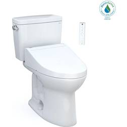 Toto Drake 28 3/8" Two-Piece 1.28 GPF Single Flush Elongated Toilet with Washlet C5 in Cotton 10" Rough-In, MW7763084CEFG.10#01