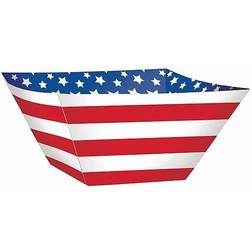 Amscan 11" Patriotic Stars & Stripes Square Paper Bowls, 9ct. in Red MichaelsÂ Red 11"