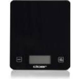 Cloer 6870 Sähkökeittiövaaka 10 kg 5 g Musta Lasi Pöytämalli