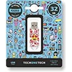 TECH ONE TECH Emojitech Heart-Eyes Pendrive 32 GB, USB-minne