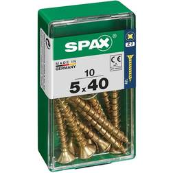 Spax Caja 10 Uds Para Madera 397 Cab. Plana Yellox 5,0 x 40 mm