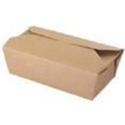 Multi Takeaway-box 1000 ml 185/167x103/90x58 mm Kartong med PE Brun/vit, 250 st/box