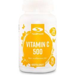 Healthwell Vitamin C 500, 90 kapsler 90 stk