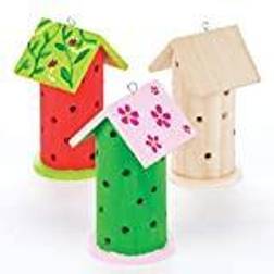 Baker Ross Baker Ross AV954 nyckelpiga hus av trä för barn för pyssel och design (2 stycken) 13 cm x 7 cm
