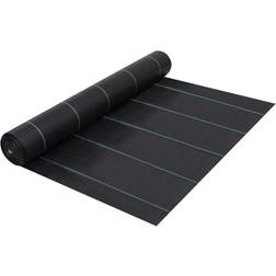 vidaXL Estera De Control De Malezas Y Raíces Pp Negro 2x150 m