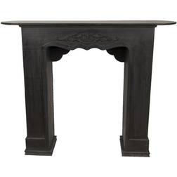 Clayre & Eef Kamin 125 x 28 x 101 cm Schwarz Holz Rechteck
